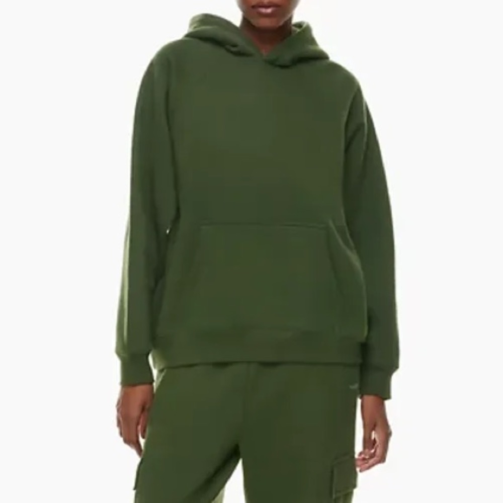 Aritzia Cozy Fleece Mega Raglan Hoodie in shade Kombu - 2XL